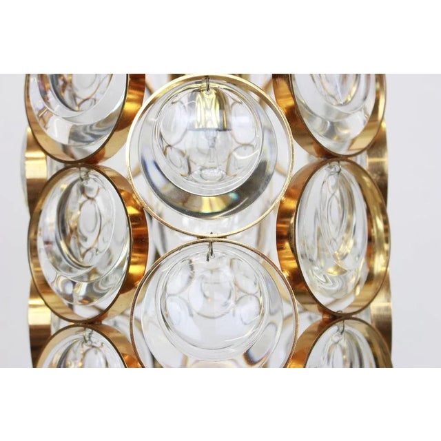 1960s Petite German Gilded Brass Pendants by Sciolari for Palwa, 1970s, Set of 2 For Sale - Image 5 of 14