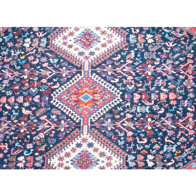 Textile Vintage Persian Shiraz Rug For Sale - Image 7 of 16