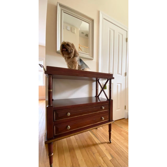 Chinoiserie Style Painted Bar Cart, Dry Bar With Removable Tray by Century For Sale - Image 16 of 18