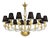 Linear Murano Glass Chandelier with Gold Leaf Accents by Simoeng for Simoeng For Sale
