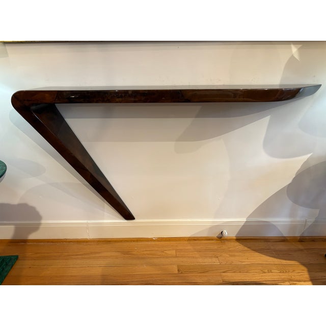 1980s Lacquered Goatskin Console Table Designed by Enrique Garcel For Sale - Image 11 of 12
