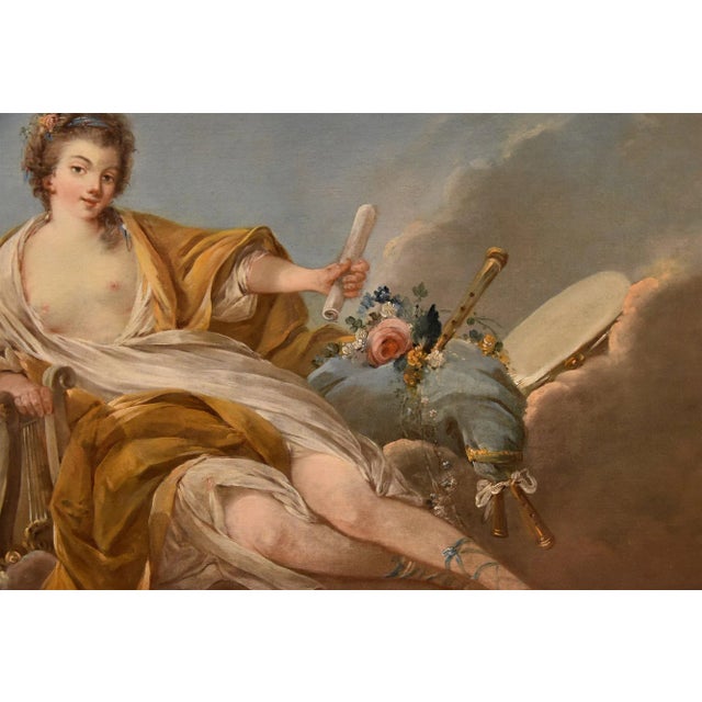 Baroque Pierre Charles Trémolières, Allegory of Music, 1730, Oil on Canvas For Sale - Image 3 of 14