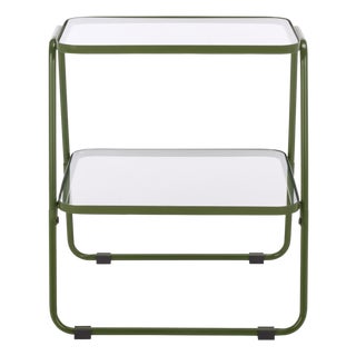 Zunia 2 Tier Accent Table in Green For Sale