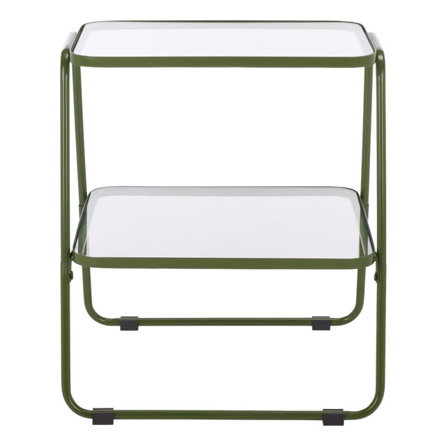 Zunia 2 Tier Accent Table in Green For Sale