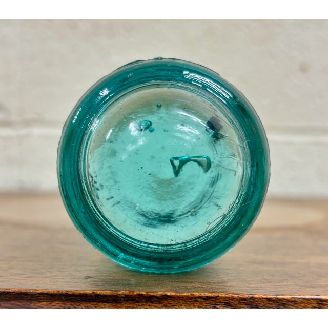 Vintage Hemingray No 9 Aqua Glass Insulator For Sale - Image 4 of 6
