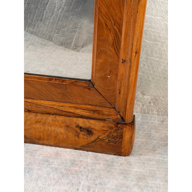 Biedermeier Walnut Mirror, South Germany 1820 For Sale - Image 9 of 10