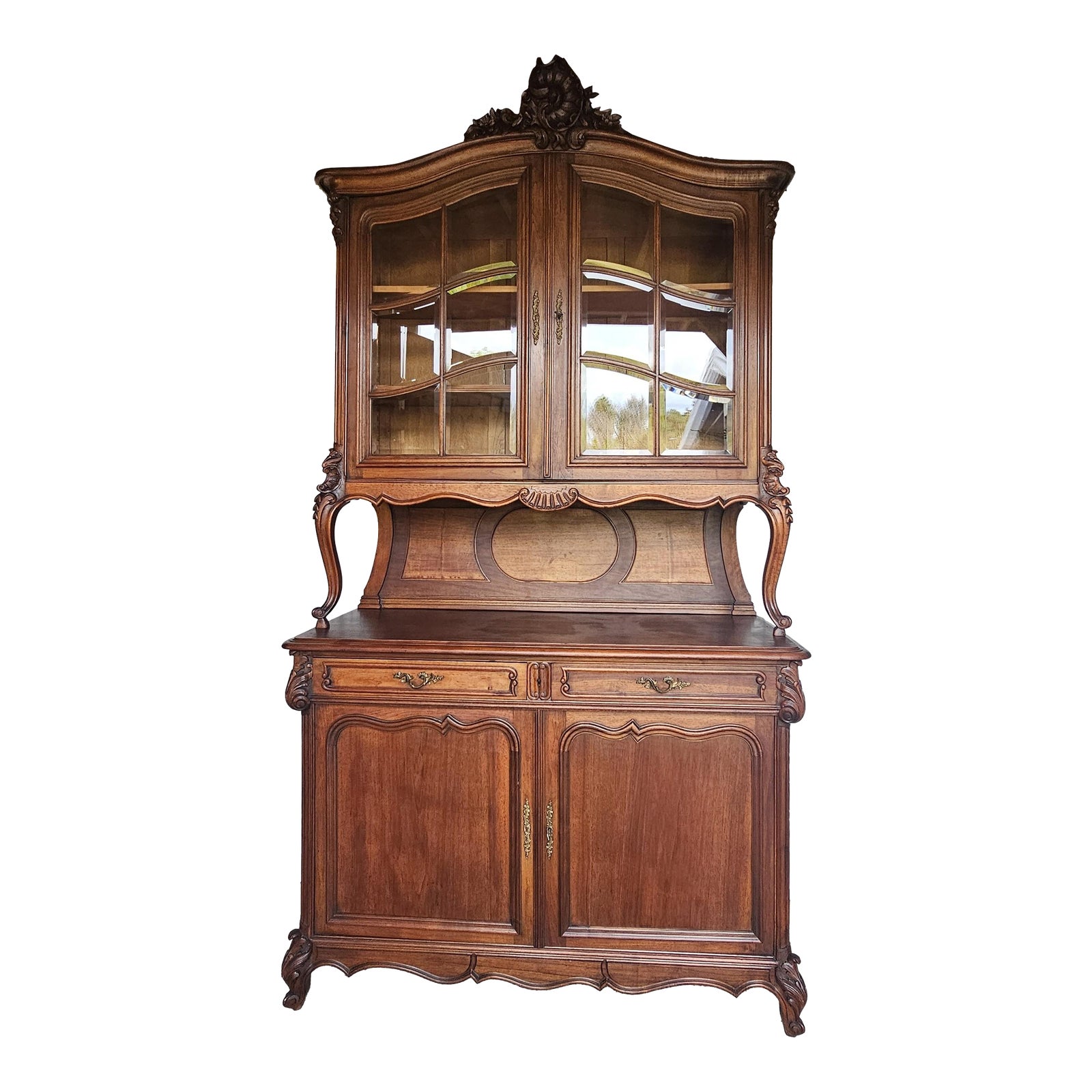 Antique French Cabinet, Rococo Style, Buffet Deux Corps, | Chairish