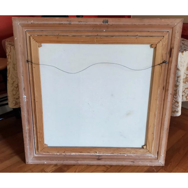 1950s 1950s Original Mid Century Modern Oil Painting, Framed For Sale - Image 5 of 5