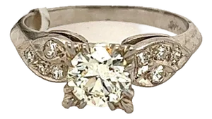 Late 20th Century 0.85 Round Ring, Size 6.5