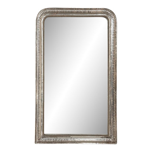 19th Century French Louis Philippe Silver Mirror For Sale