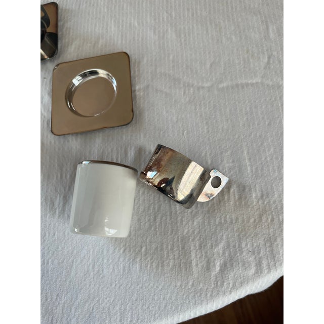 Mid 20th Century Modern Wolff Demitasse Cup and Saucer Set - Set of 4 For Sale - Image 4 of 8