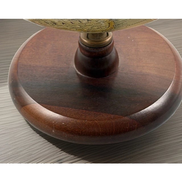 1990s Vintage Replogle 12" World Classic Desktop Globe Wood Base For Sale - Image 5 of 6