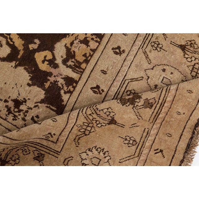 Beige Doris Leslie Blau Antique Russian Karabagh Hand-Knotted Wool Rug For Sale - Image 8 of 9