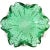 Glass Vintage Murano Green Controlled Bubbles Italian Art Glass Flower Shaped Decorative Ashtray Bowl For Sale - Image 7 of 7