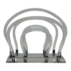 Dorothy Thorpe Lucite and Chrome Magazine Rack, 1960s