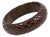 Cocoa Brown Bakelite Bracelet Bangle with Pineapple Carving For Sale