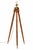 Vintage Surveyor’s Tripod Floor Lamp in Oak With Brass Hardware, 61” H For Sale