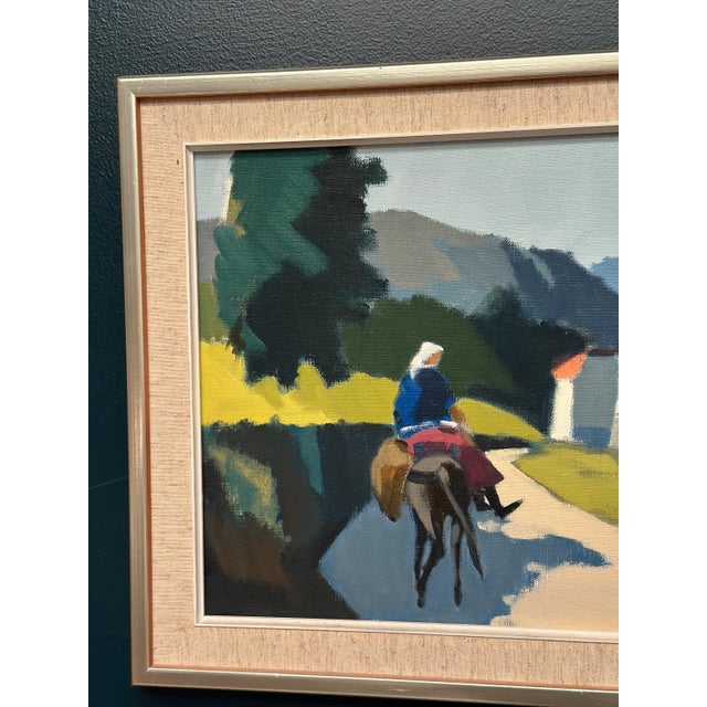Stig Wernheden, Riders on the Road, Crete, 1960s, Oil on Canvas, Framed For Sale - Image 13 of 18