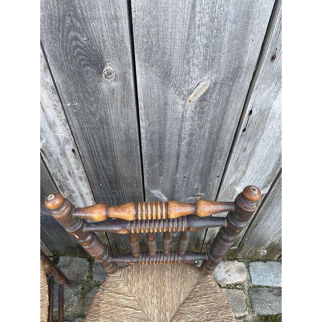Farm Straw Chairs, 1890s, Set of 3 For Sale - Image 5 of 13