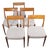 Kontiki Chairs in Walnut and Wool and Cotton Upholstery by Yngve Ekström for Troeds, Sweden, 1950s, Set of 5 For Sale