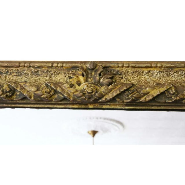 Large Giltwood 19th Century Overmantle Wall Mirror For Sale - Image 5 of 9