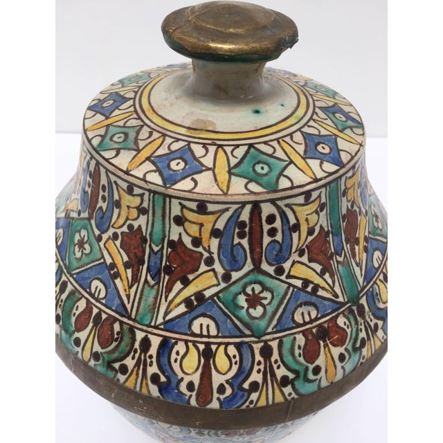 Moroccan Ceramic Glazed Storage Tureen Jar Chairish