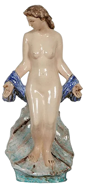 Ceramic Venus Sculpture by Edouard Cazaux, 1950s