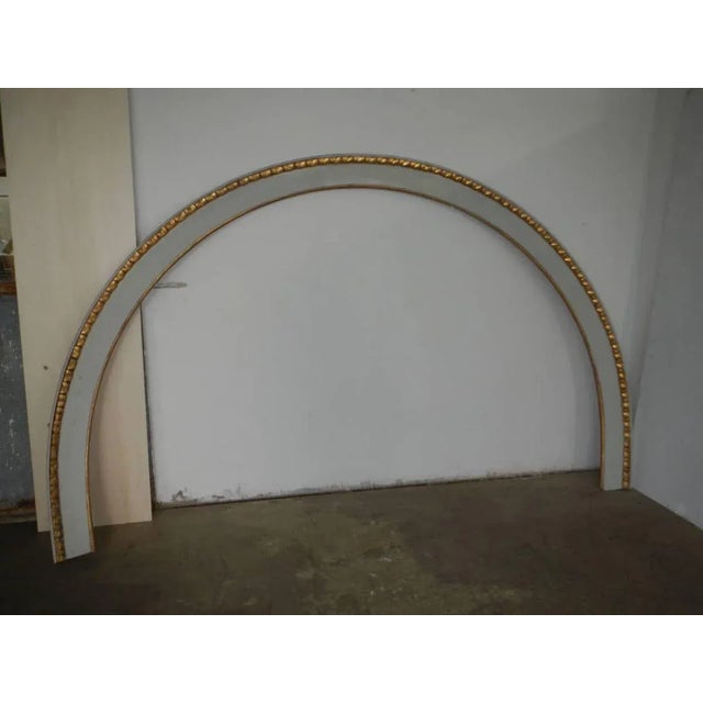 Fir and poplar frame restored and cleaned, leaving the patina unchanged.