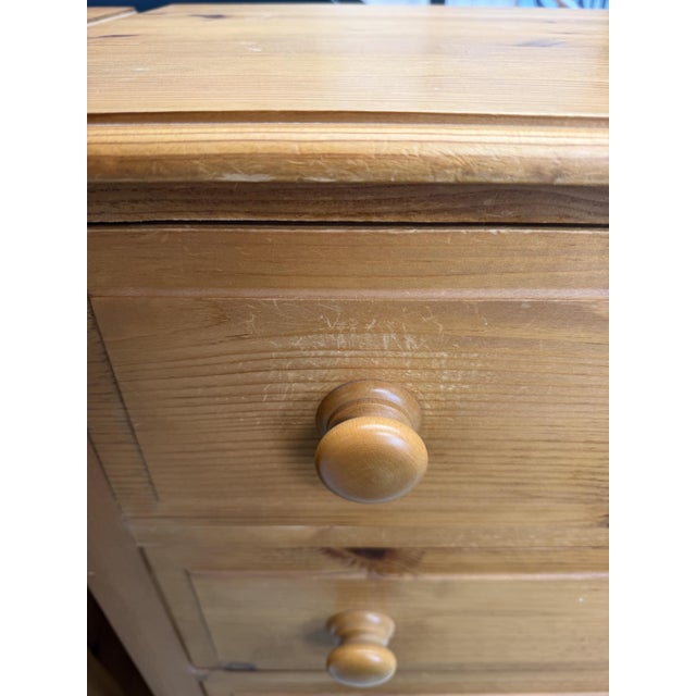 Wide Pine Chest of Drawers For Sale - Image 6 of 9