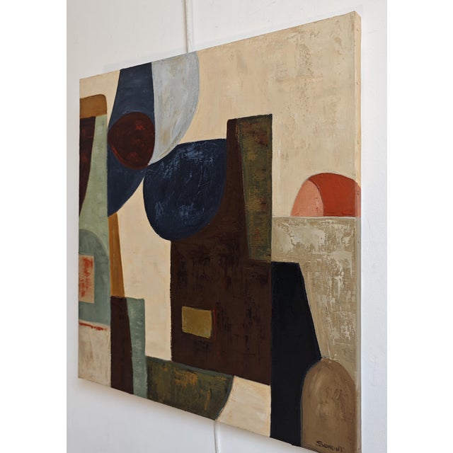 Contemporary Enigme, Geometric Abstract, Contemporary, Framed by Sophie Dumont For Sale - Image 3 of 9