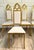 Metal Set of 6 Hollywood Regency Gothic Revival Gilt Dining Chairs With Bouclé Upholstery For Sale - Image 7 of 18