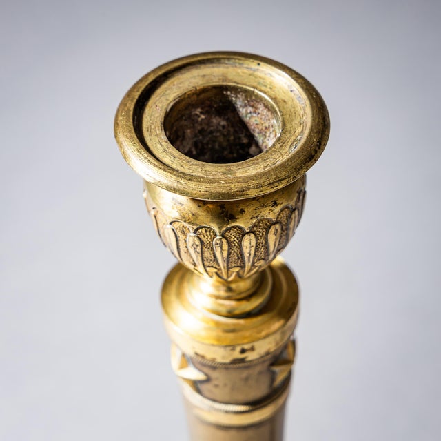 Brass Candleholders, France, 19th Century, Set of 2 For Sale - Image 5 of 7