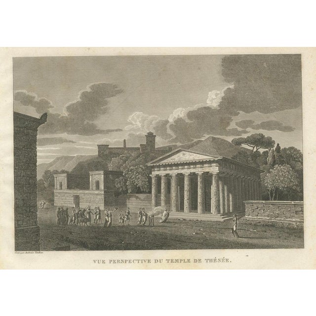 Tardieu, Set of Two Ancient Greek Temple Views, Parthenon and Theseion, 1825, Engraving For Sale - Image 11 of 13