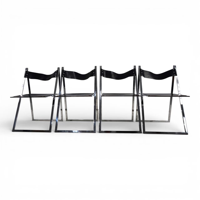 Folding Dining Chairs by Fantoni&Geraci for Lübke, 1969, Set of 4 For Sale - Image 18 of 18