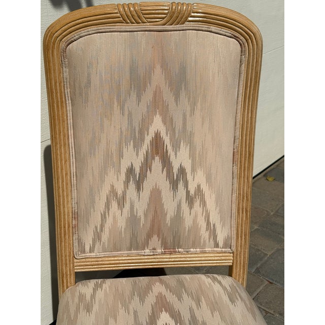 Ivory 6 Vintage Drexel Heritage Furniture Co. Dining Room Chairs , Carved Ash Wood For Sale - Image 8 of 14