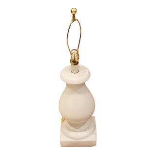 Bone White Porcelain Balustrade Table Lamp For Sale
