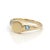 Contemporary Dainty Gold Swiss Blue Topaz Ring | December Birthstone Ring | Unisex Signet Ring Us 7 For Sale - Image 3 of 3