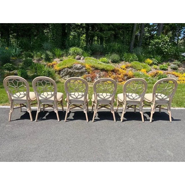Palm Beach Regency Rattan Dining Set With Six Chairs For Sale - Image 12 of 13