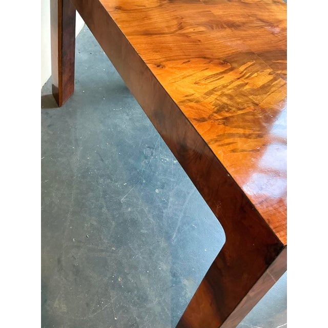 Brown Vintage Burl Wood Writing Desk For Sale - Image 8 of 9