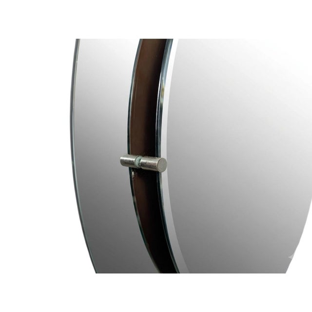 Round Mirrored Glass Wall Mirror, 1970s For Sale - Image 3 of 6