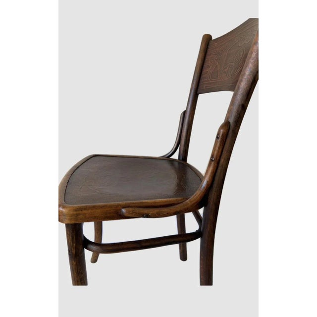 Wood Mazowia Chair with Art Noveau Motif by Michael Thonet for Thonet For Sale - Image 7 of 8