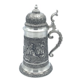 1960s Artina SKS "Parforce Hunting" Pewter Beer Stein For Sale