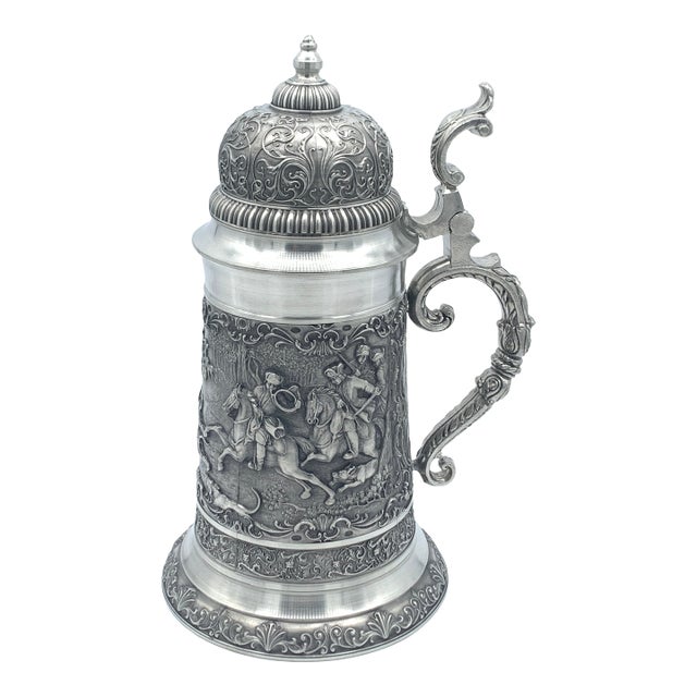 1960s Artina SKS "Parforce Hunting" Pewter Beer Stein For Sale