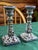 1990s Vintage MCM Floral Hand Painted Portugal Candlesticks -Pair For Sale - Image 5 of 6