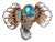 Vintage Coro Craft Sterling Vermeil Figural Bird Brooch For Sale