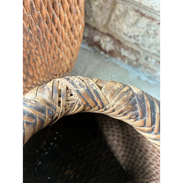 Pair of Vintage Woven Baskets For Sale - Image 13 of 16