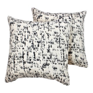 24" X 24" Kirkby Italian Wool Boucle Blend Pillows, Pair For Sale
