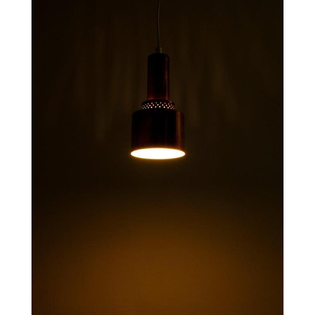 Mid-Century Swedish Copper Pendant Lamp by Hans-Agne Jakobsson, 1950s For Sale - Image 3 of 8