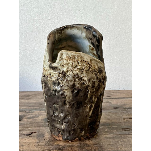 Vintage Original Studio Pottery Coil Vase For Sale - Image 9 of 12