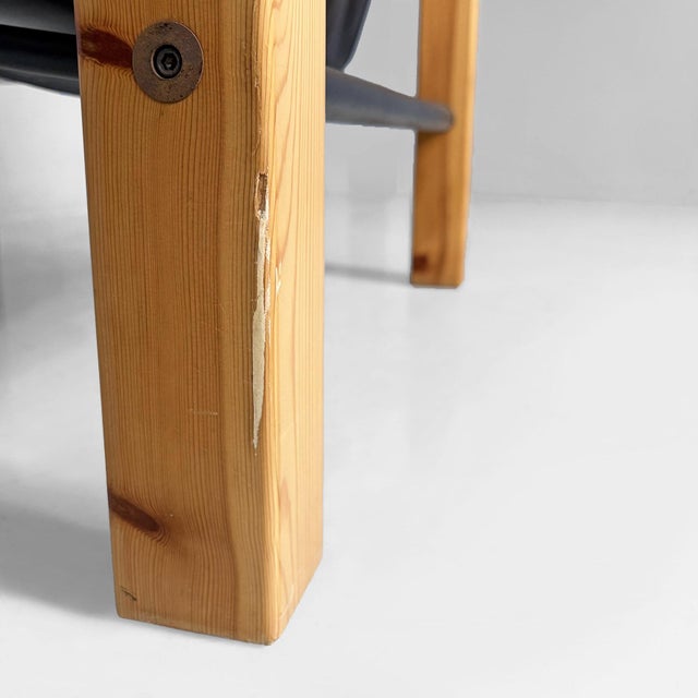 Italian Modern Leather and Wooden Lounge Chairs by Silvano Passi, 1970s, Set of 2 For Sale - Image 13 of 18